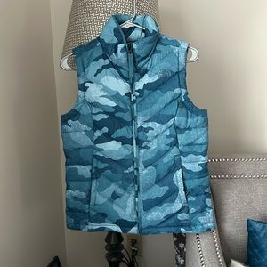 The Northface blue Camo vest.